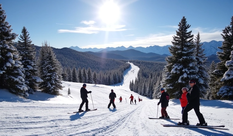 Skiers enjoying the slopes at Park City Mountain