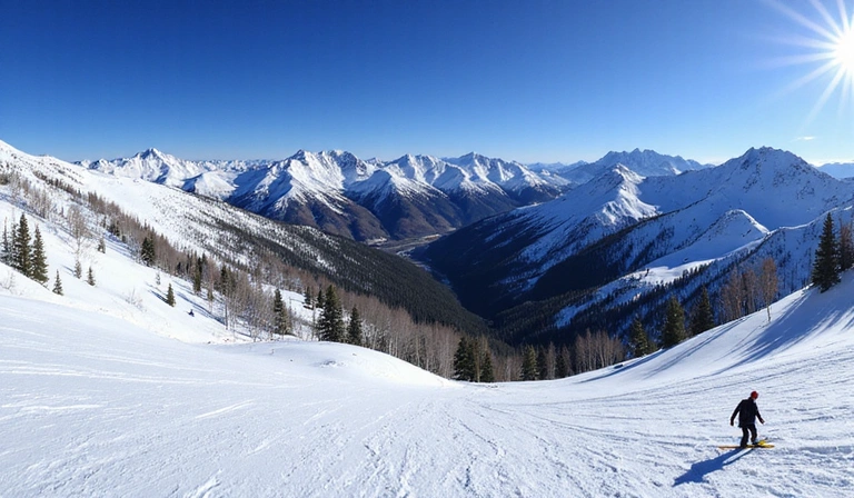 Snowy mountains at Aspen Snowmass
